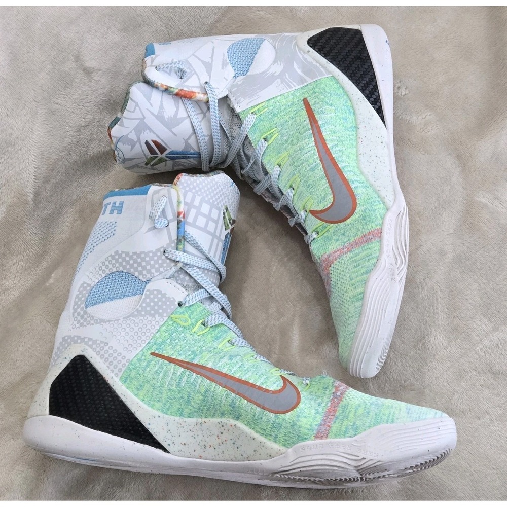 Nike Kobe 9 Elite What The Kobe WTK Flyknit Multicolor High Top Basketball Shoes - Picture 16 of 16
